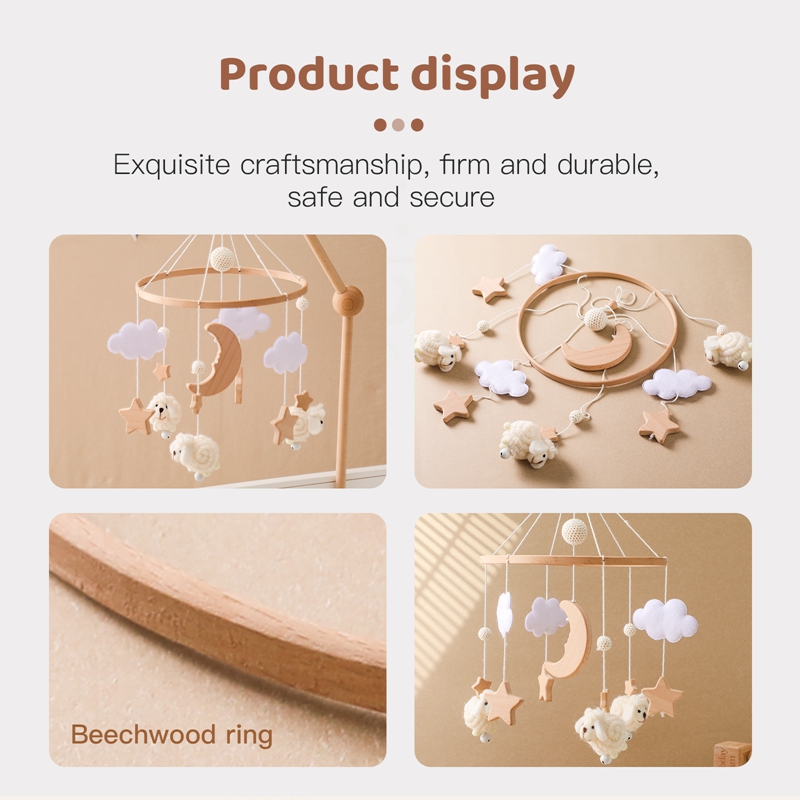 Wooden Baby Rattle Mobile 0-12 - Crib Mobile Musical recension och pris