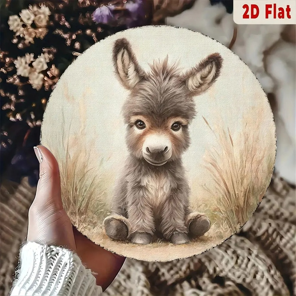 Vintage Baby Donkey Round Meta - Baby Nursery Vintage recension och pris