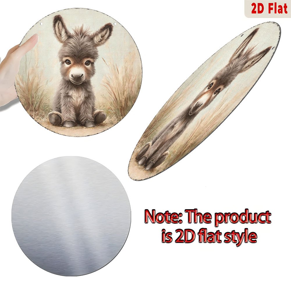 Vintage Baby Donkey Round Meta - Baby Nursery Vintage recension och pris