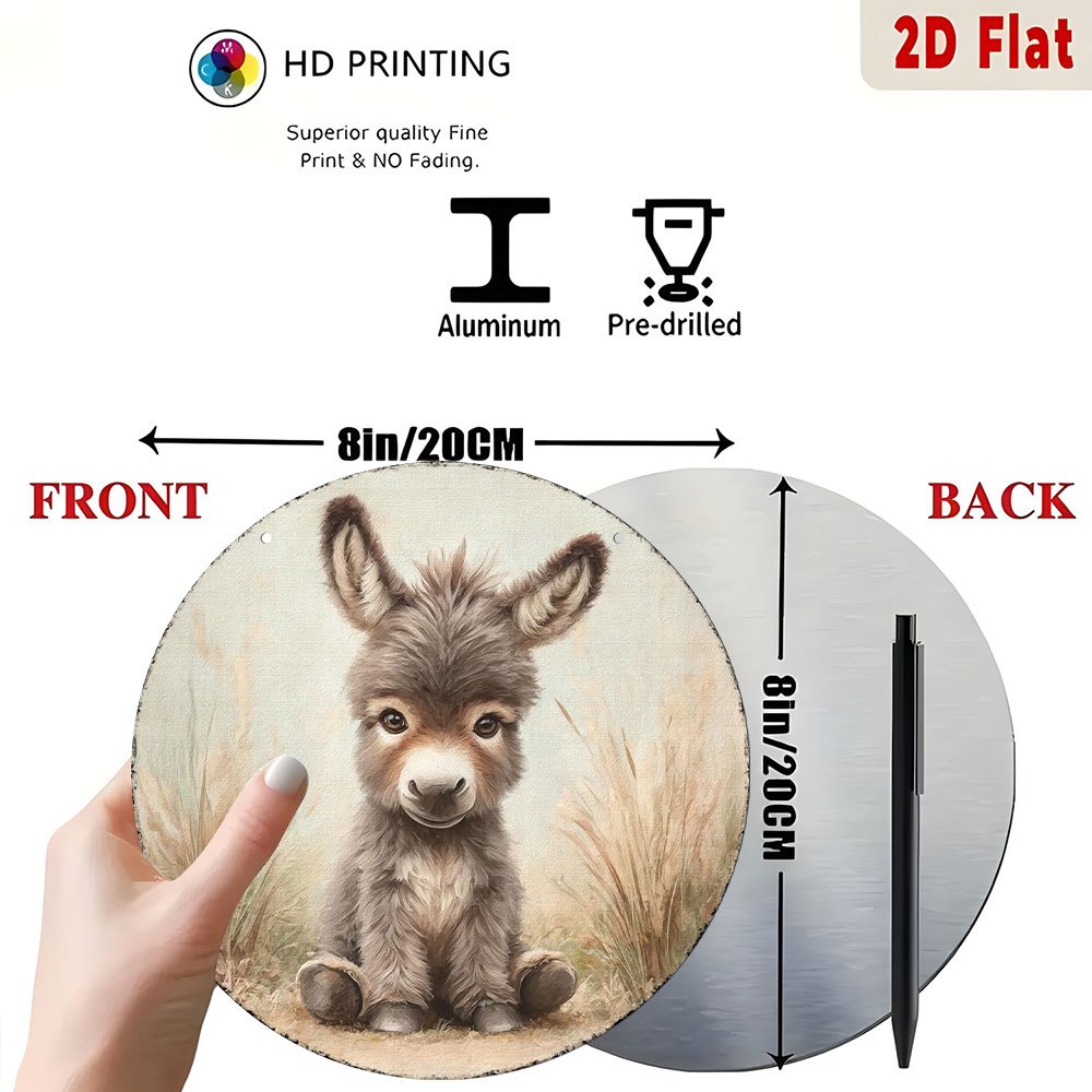 Vintage Baby Donkey Round Meta - Baby Nursery Vintage recension och pris