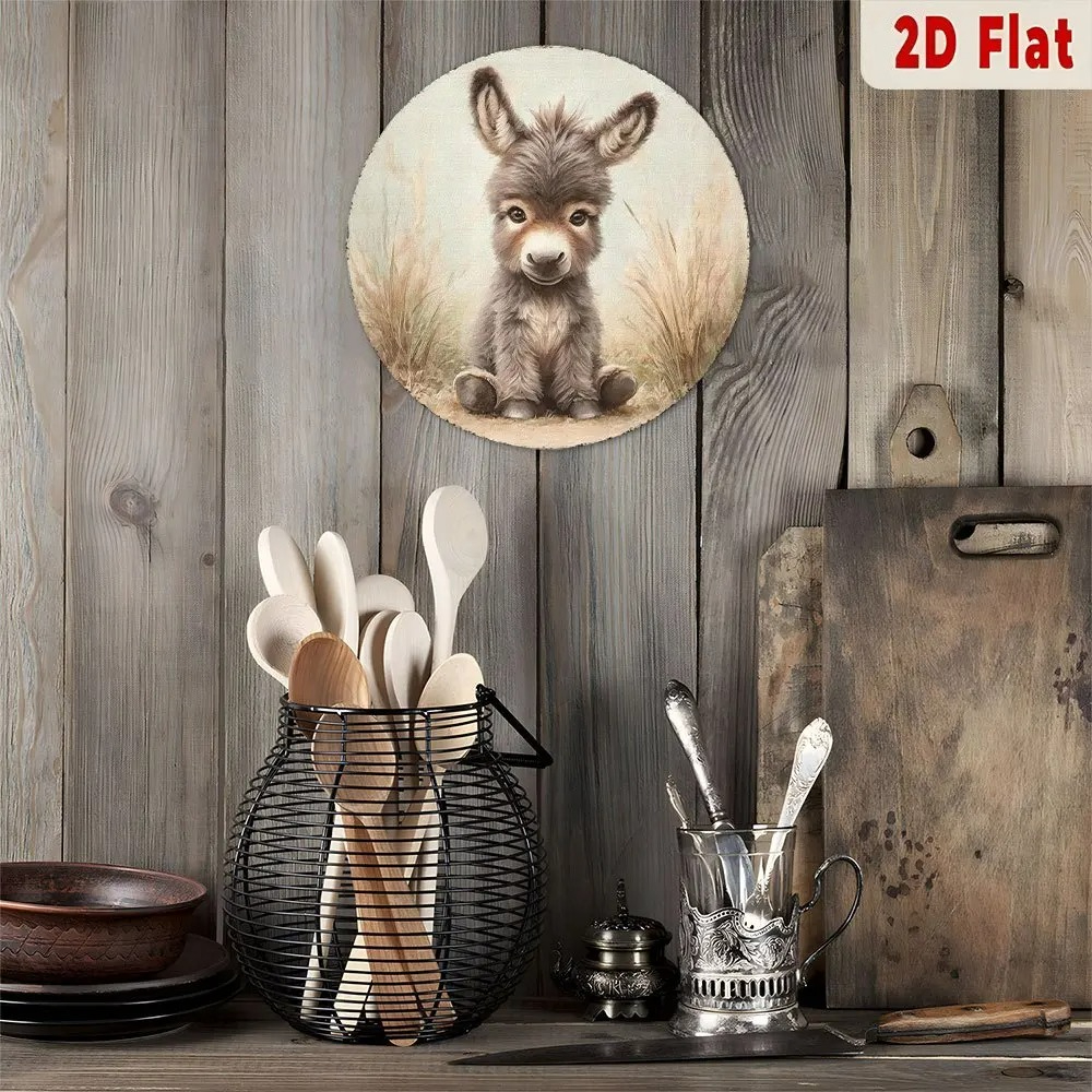 Vintage Baby Donkey Round Meta - Baby Nursery Vintage recension och pris